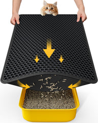Powools cat litter mat 30x24 front view traps litter and protects floors.