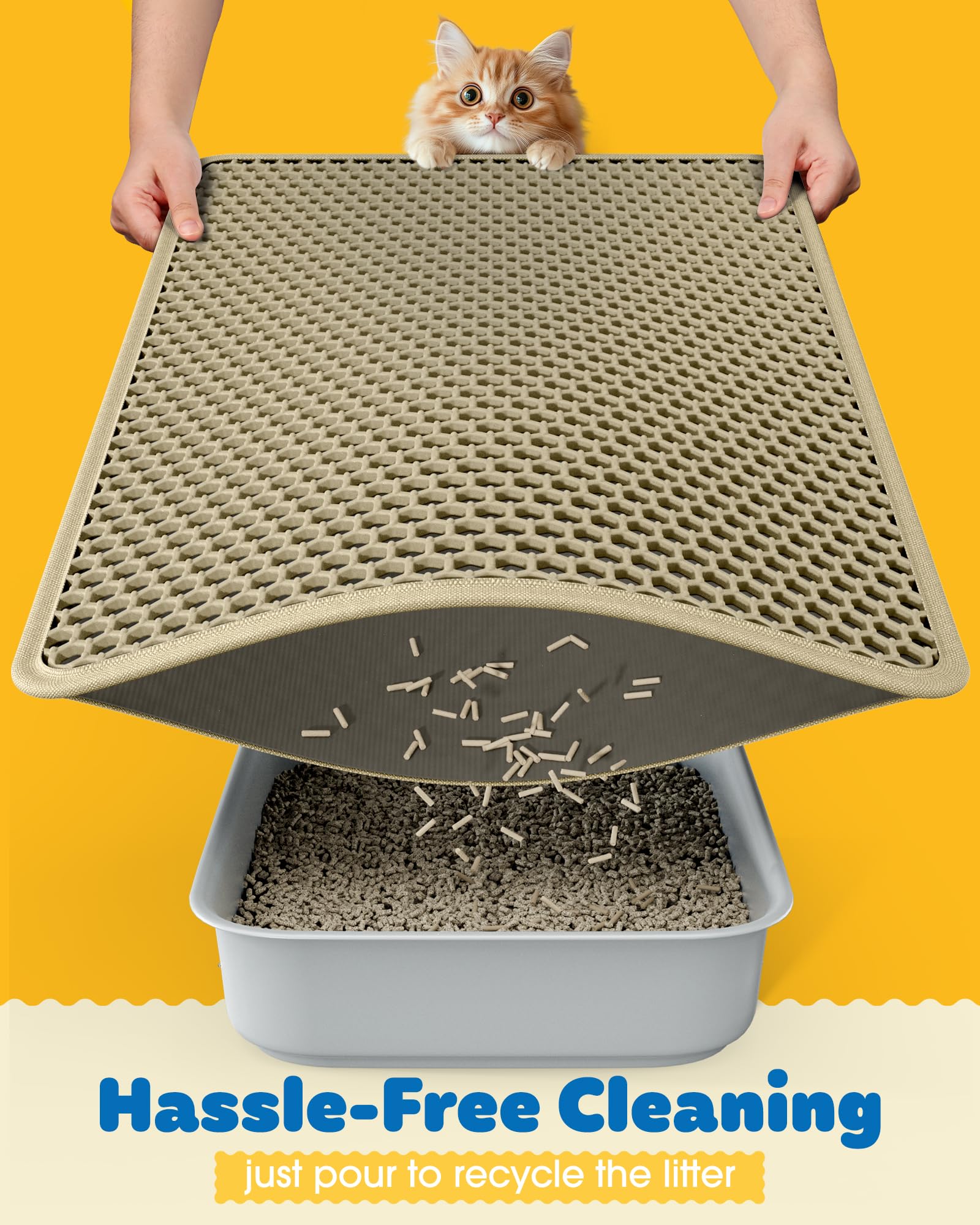 Powools litter mat easy-clean design for simple maintenance