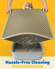 Powools litter mat easy-clean design for simple maintenance