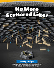 Powools cat litter mat honeycomb detail highlights efficient litter capture.