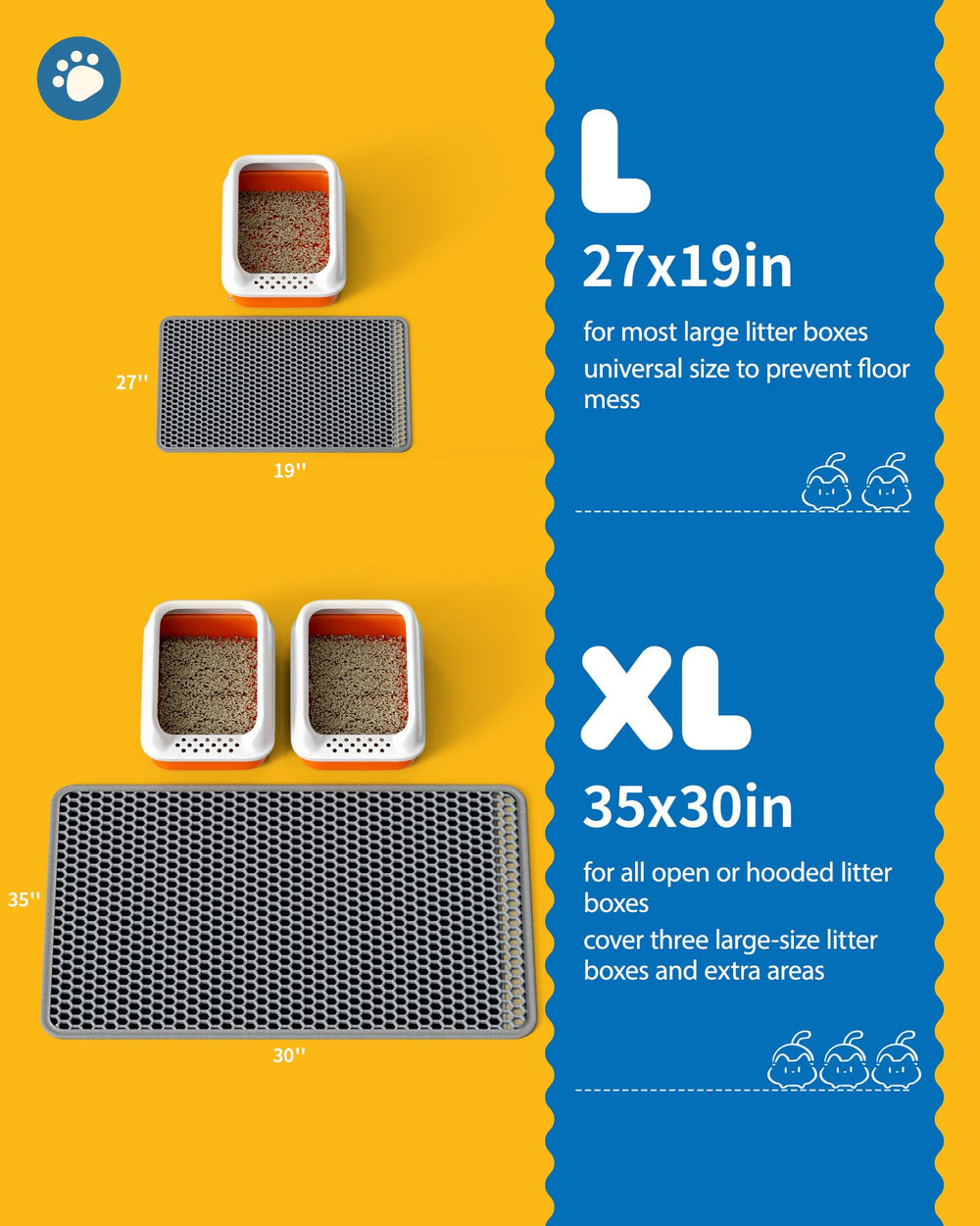 Powools honeycomb top layer close-up traps litter effectively