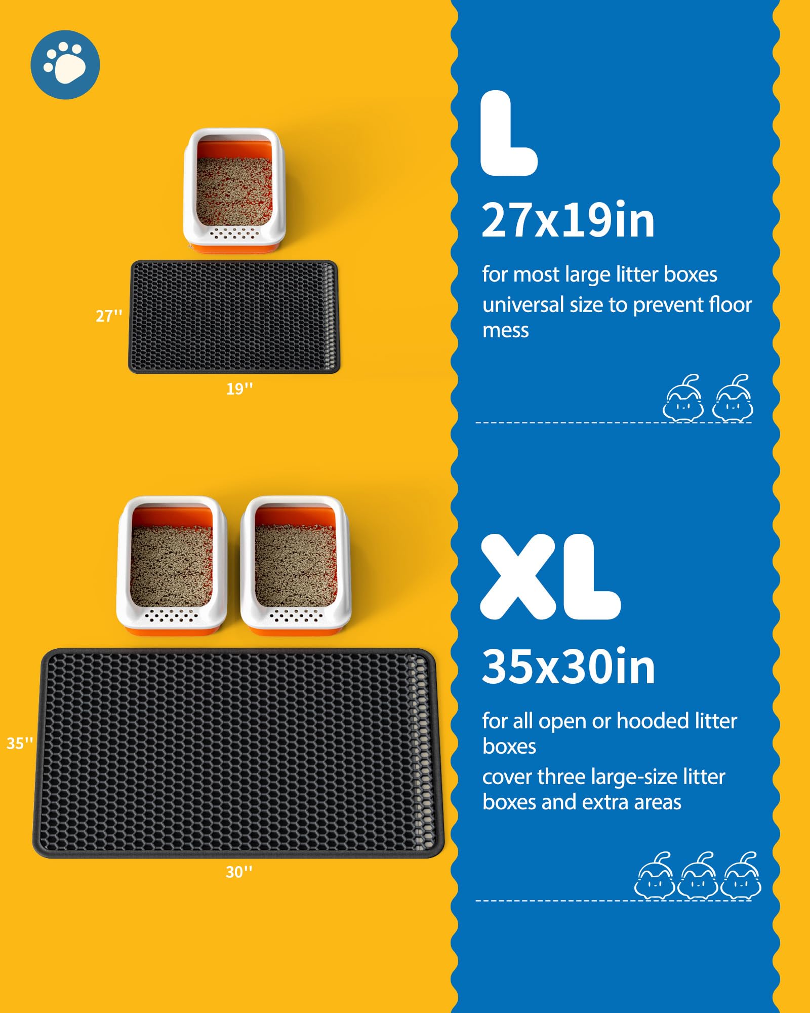 Powools double-layer design close-up trapping loose litter effectively.