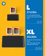 Powools double-layer design close-up trapping loose litter effectively.