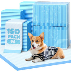 Powools Puppy Pads 22x22 with folded edges protect floors and prevent leaks.