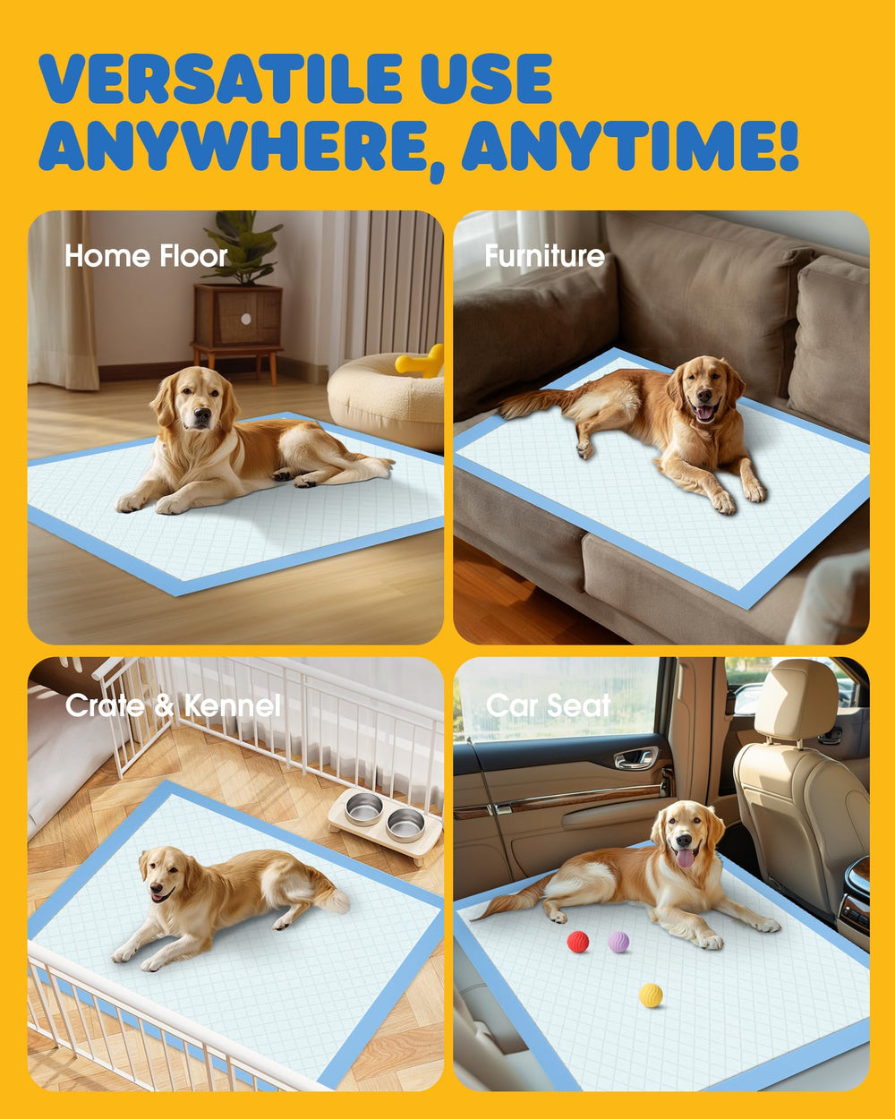 Powools pad in use with a dog, maintaining a tidy home.