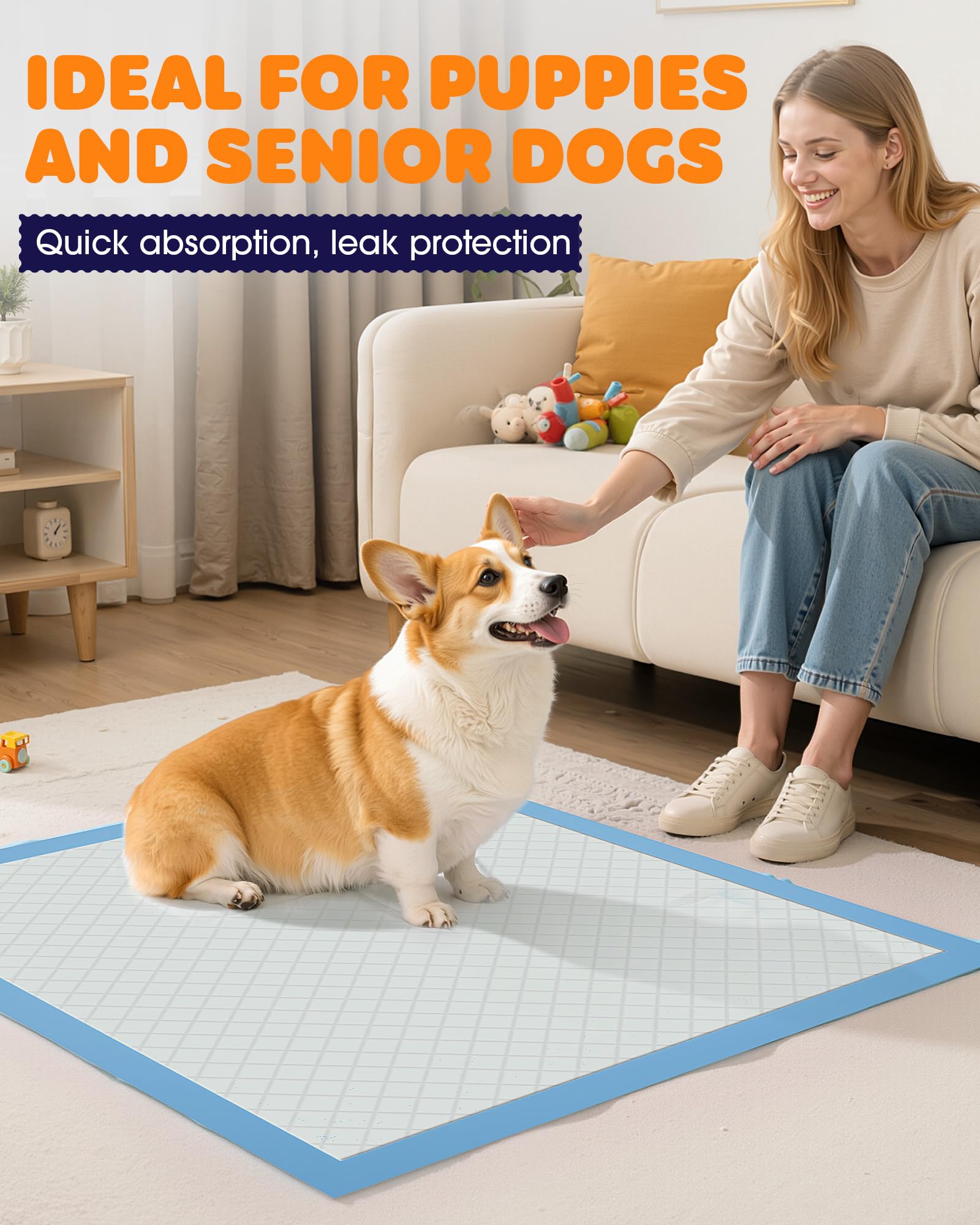 Powools puppy pads floor-protection for furniture and home surfaces.