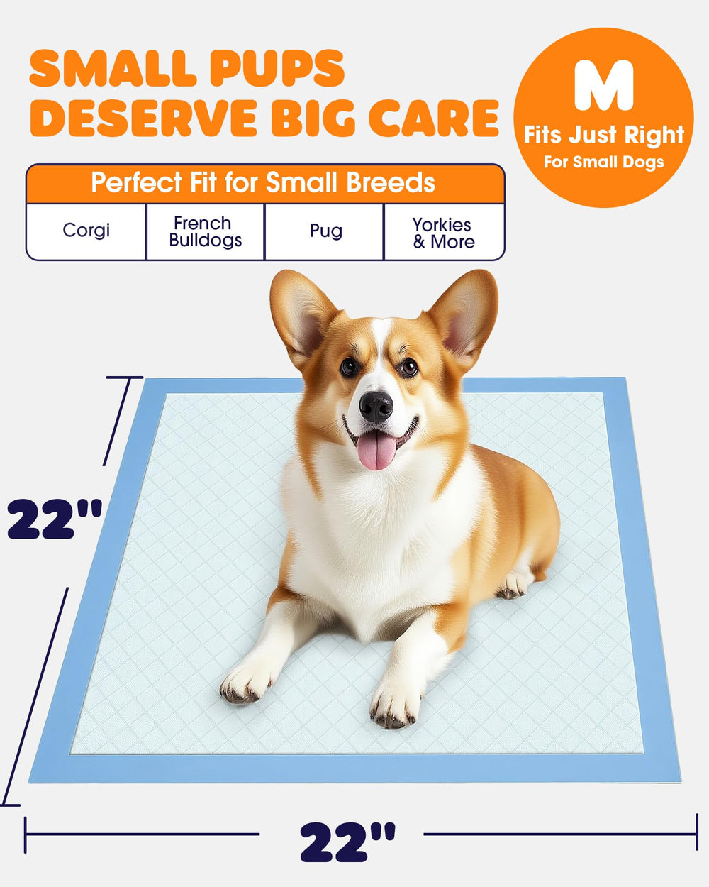 Powools puppy pads quick-dry technology locks moisture and keeps floors dry.