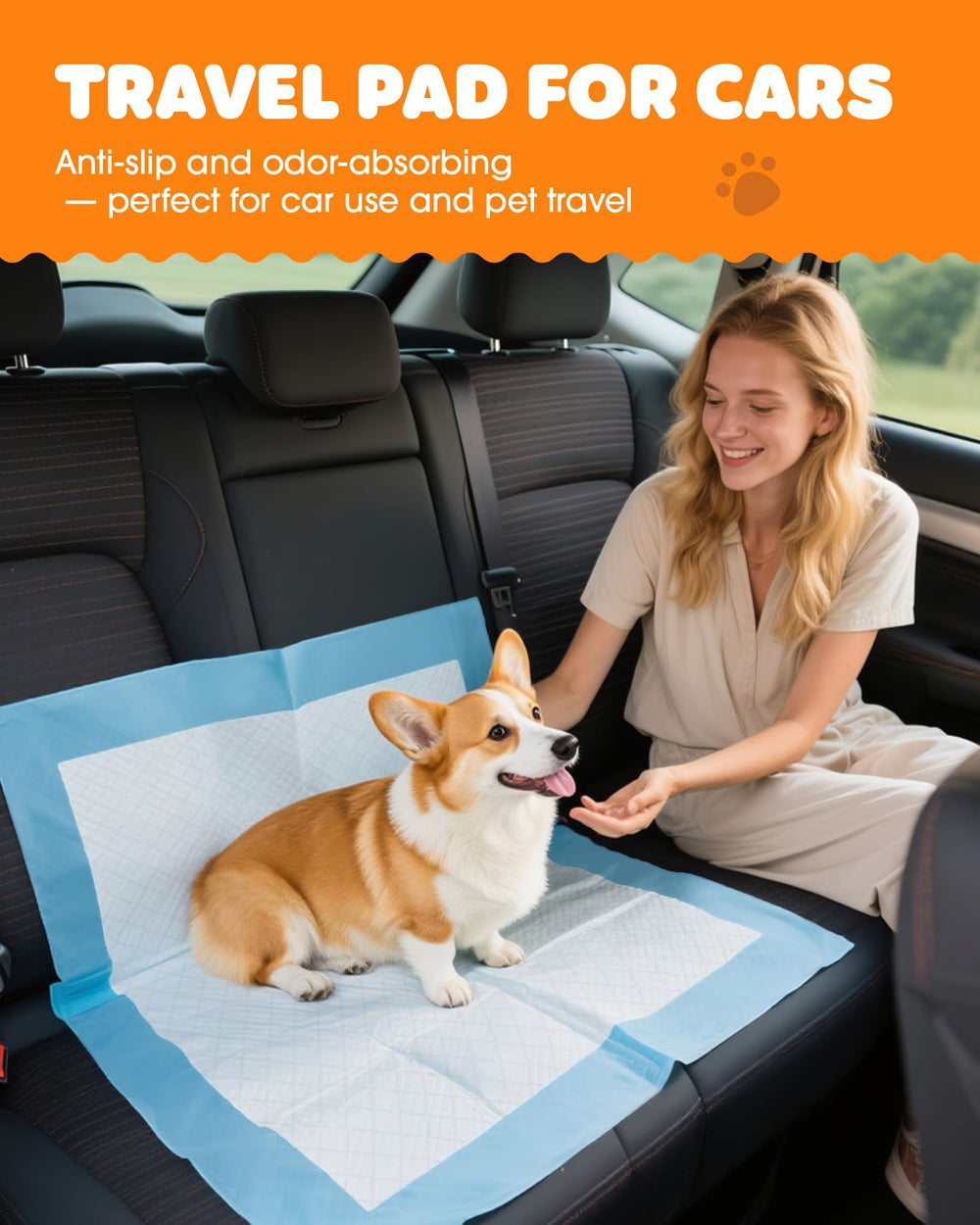 Powools Puppy Pads wide-folded edges reduce spills and leaks