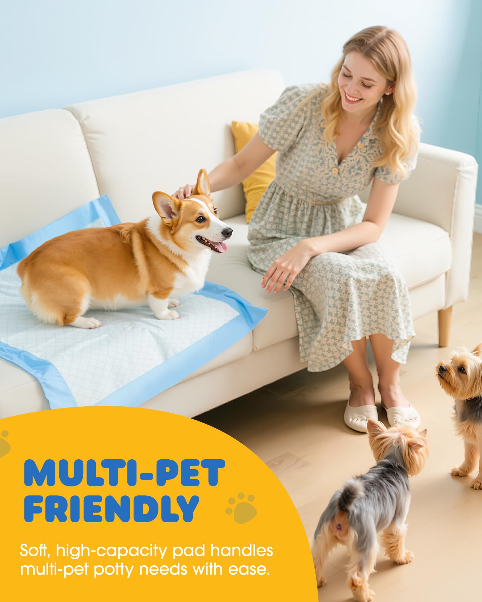 Powools quilted surface quickly contains liquids and minimizes odor.