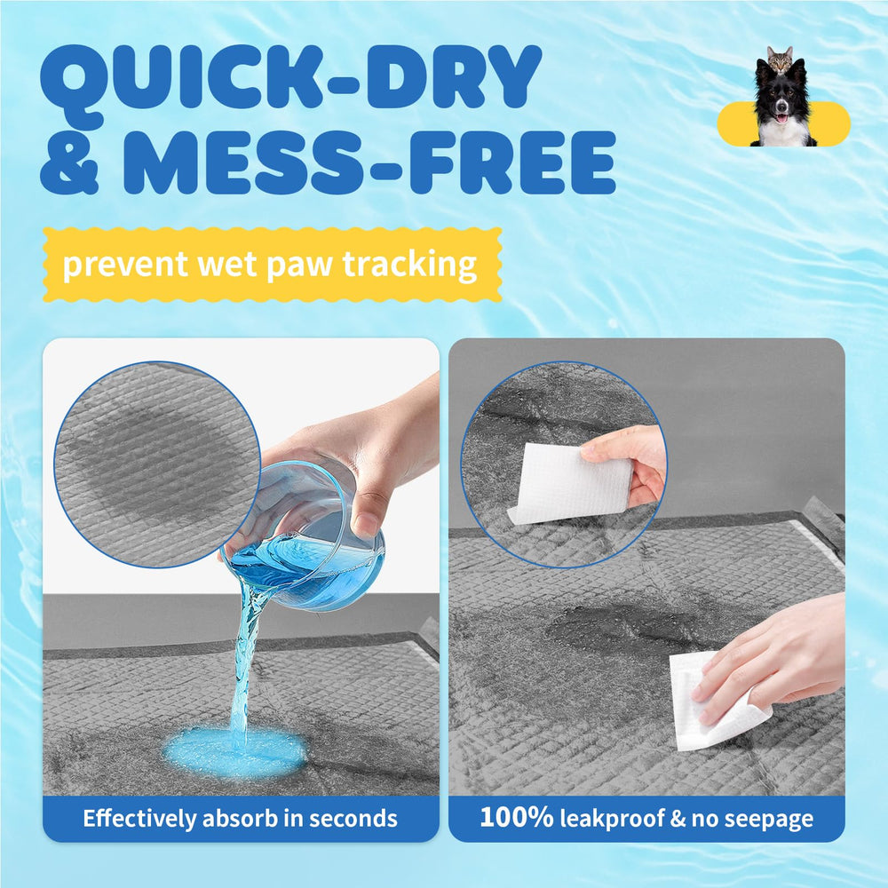 Powools XL puppy pad with odor-control and quick-dry design reduces smells