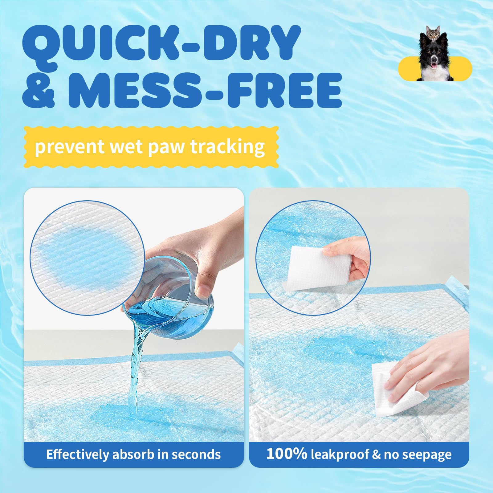 Powools XL 34x28 6-layer pads, ultra-absorbent for moisture containment.