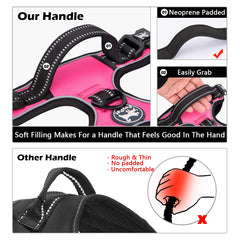 PoyPet No Pull Harness four-way adjustable straps for a customizable fit.