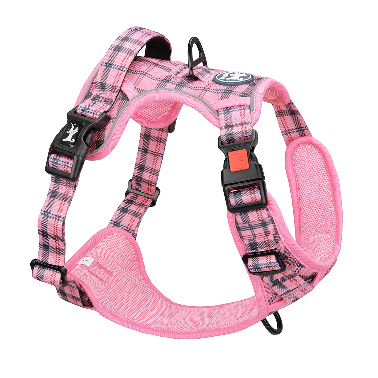 PoyPet No Pull Harness with back attachment for stable leash control