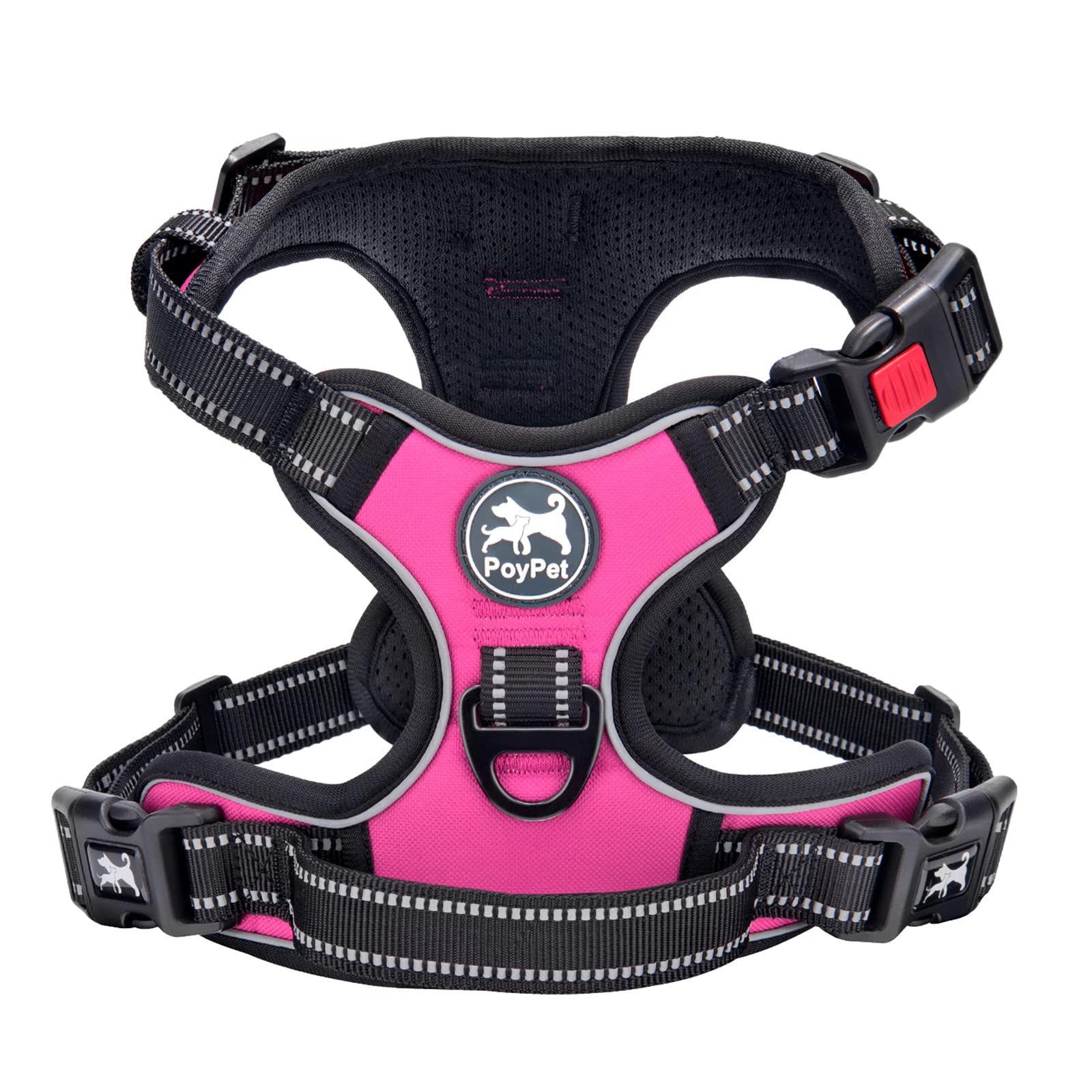 PoyPet No Pull Harness front clip for better control on walks