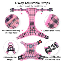 PoyPet No Pull Harness soft top handle for quick restraint