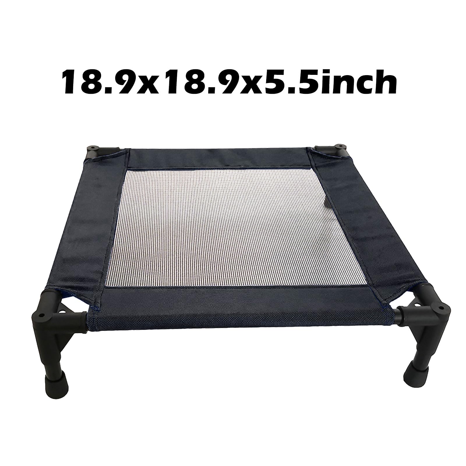 Pozico elevated pet bed black fabric suits modern homes