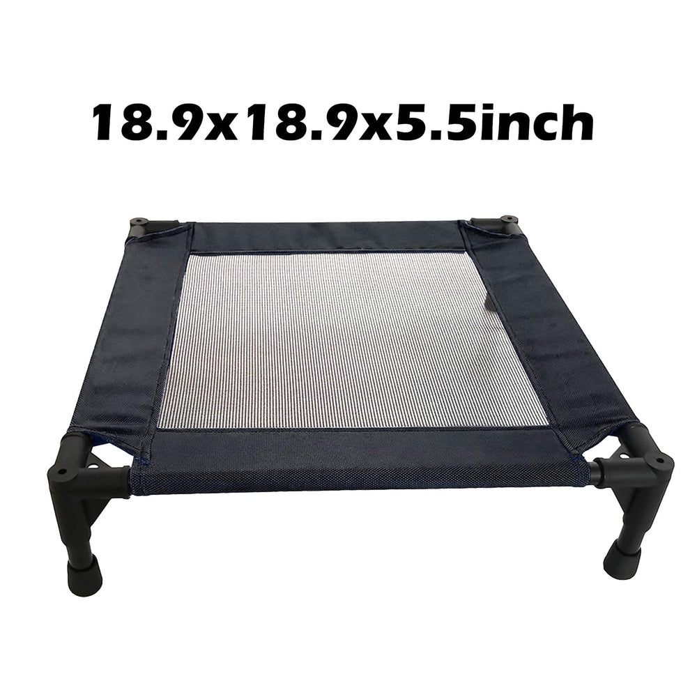 Pozico elevated pet bed black fabric suits modern homes
