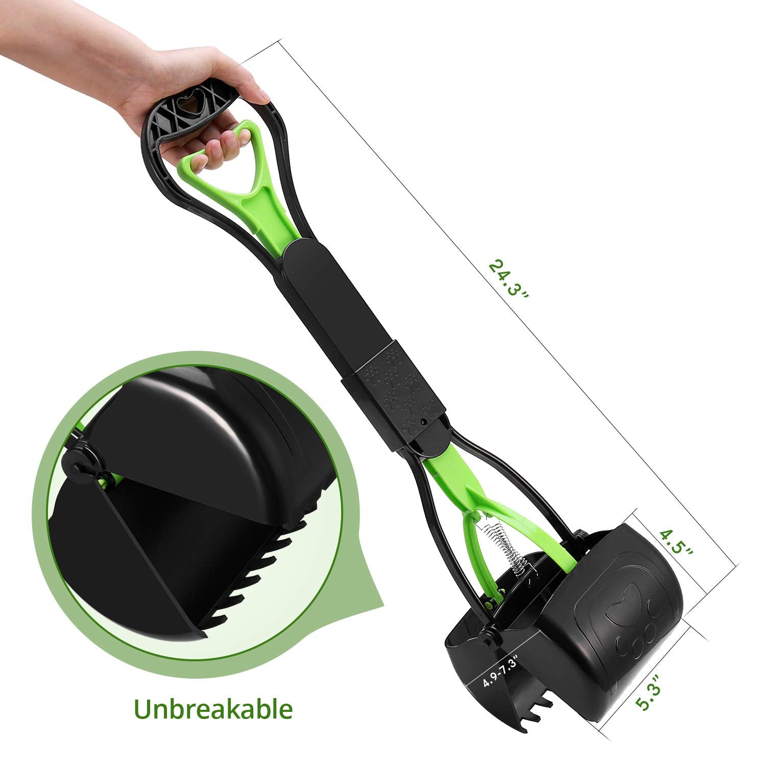 PPOGOO ergonomic one-handed design reduces effort during cleanup.