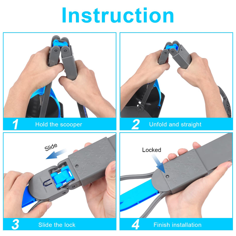 PPOGOO pooper scooper one-step operation for quick cleanup.