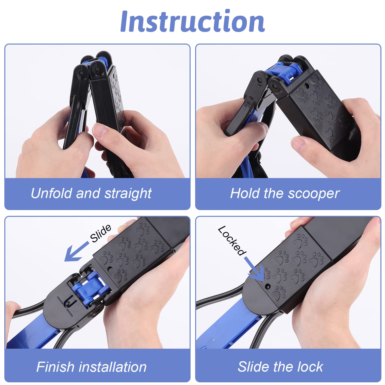 PPOGOO serrated teeth grip waste securely on varied surfaces