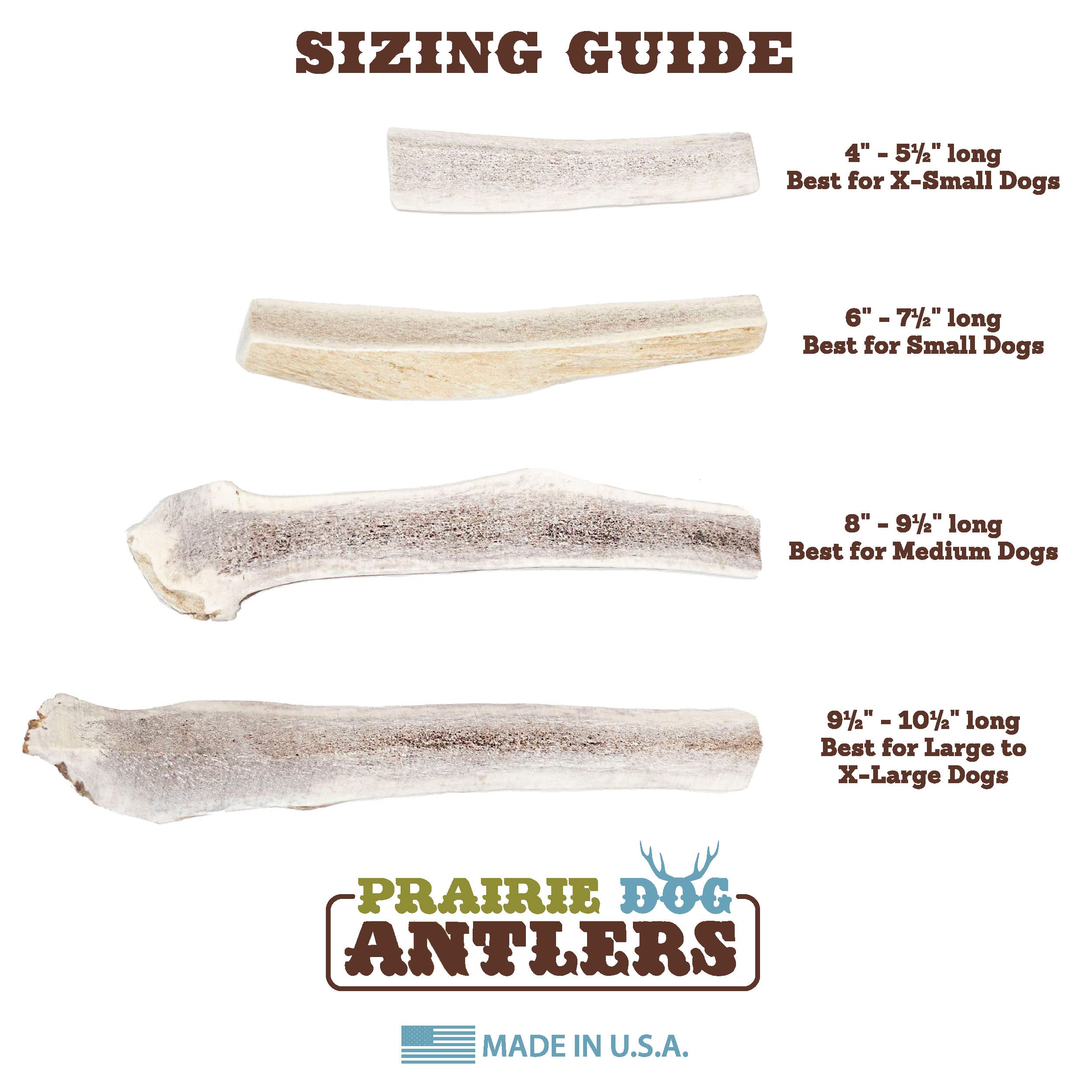 Prairie Dog Antlers odor free – mess-free chew for home.