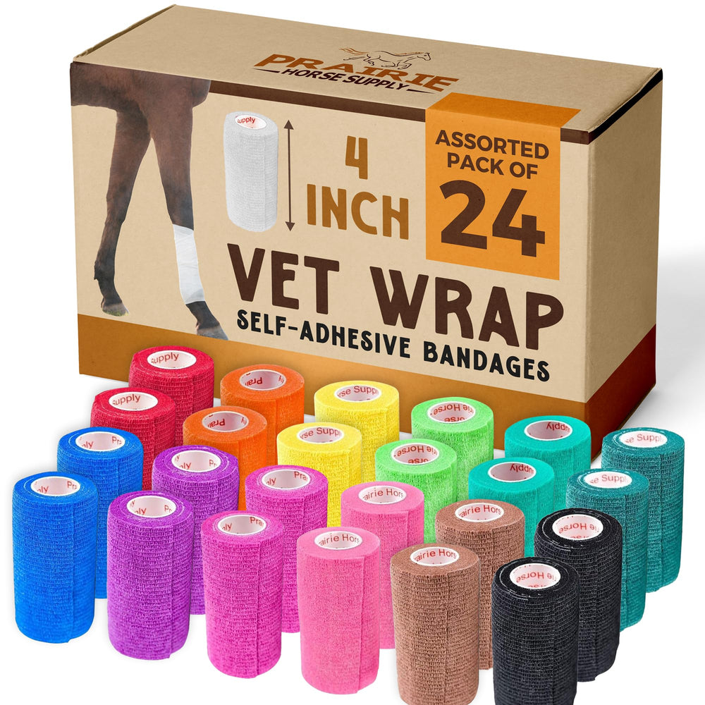 Prairie Horse Supply self-adhesive bandage wrap for residue-free secure wrap.
