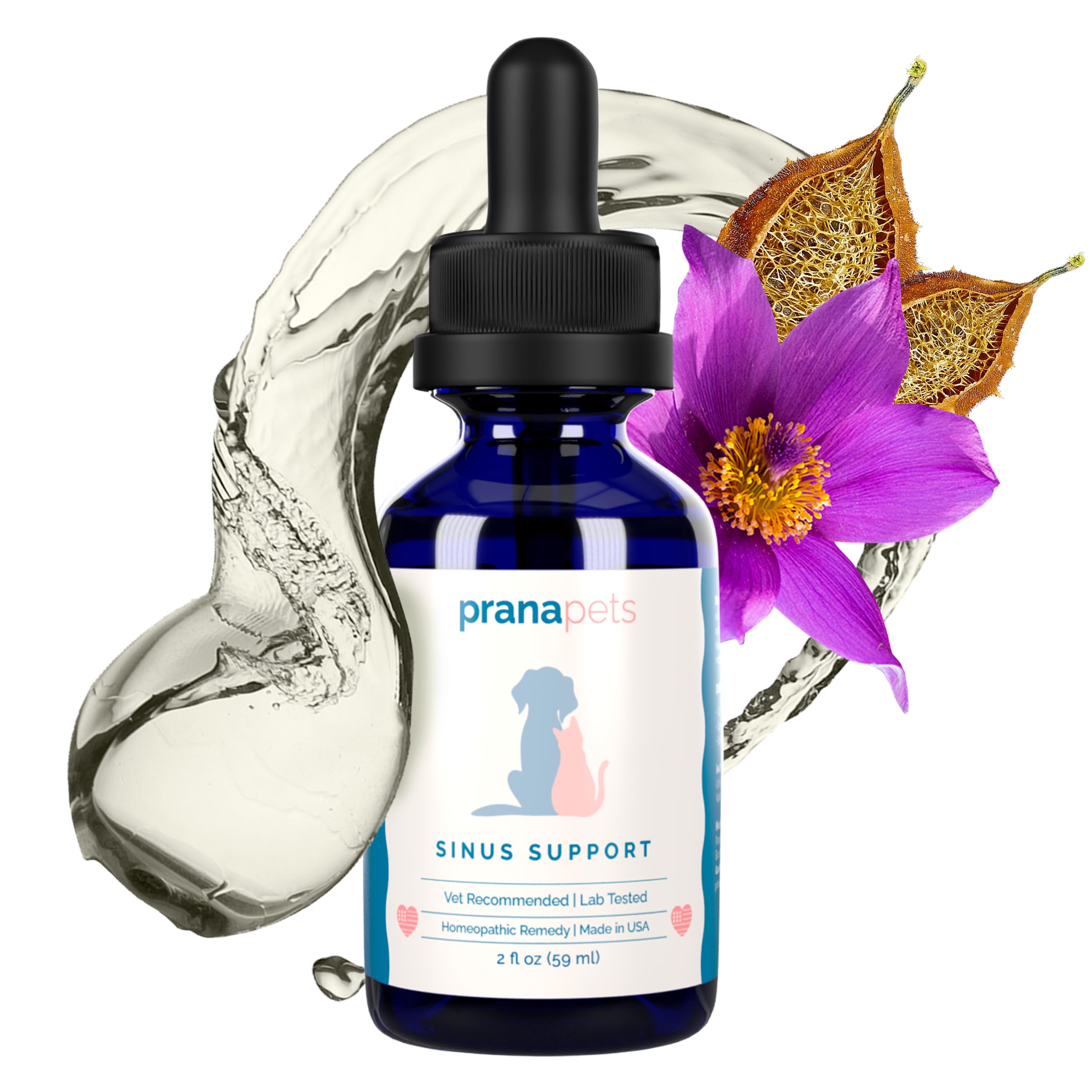PranaPets Sinus Support Liquid herbal formula inspired by natural tonics