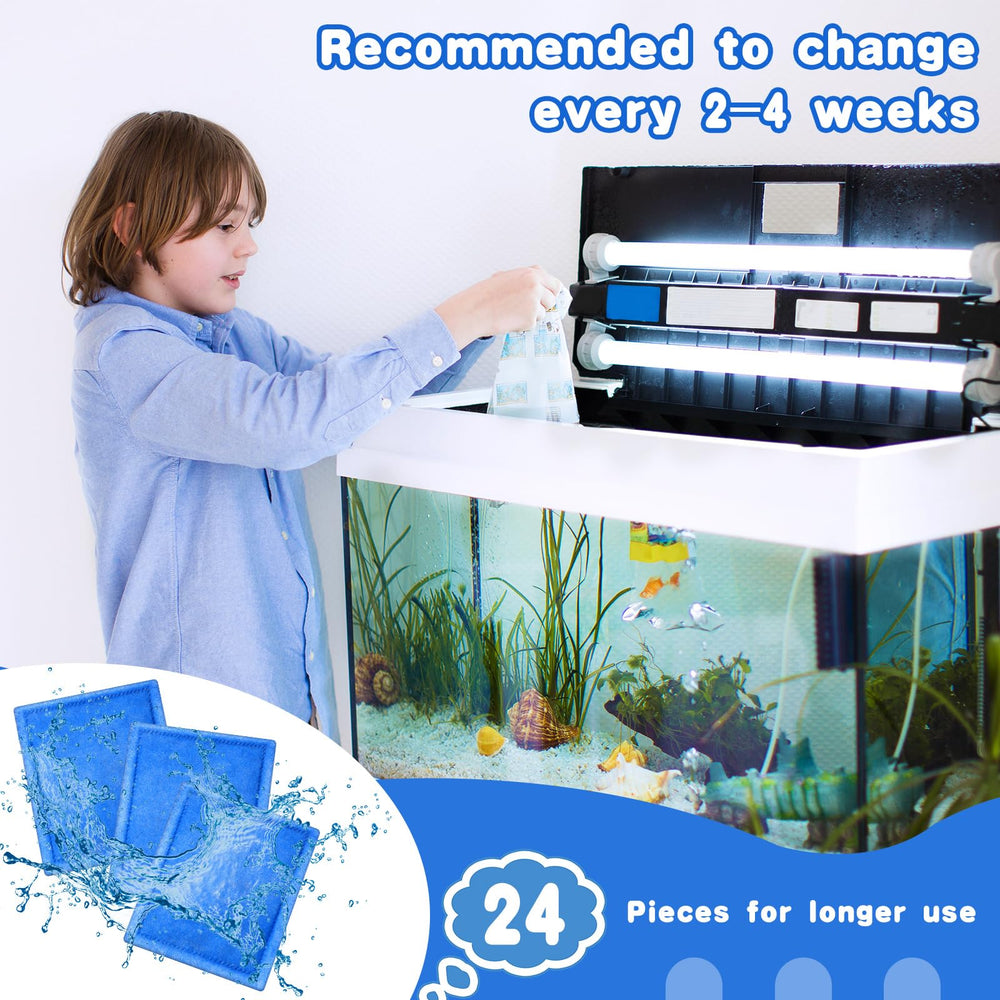 Preboun aquarium filter cartridge mesh design enhances deodorization and water purification.