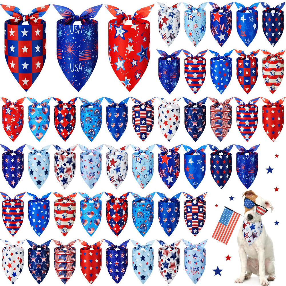 Preboun patriotic dog bandana with star design for festive photos