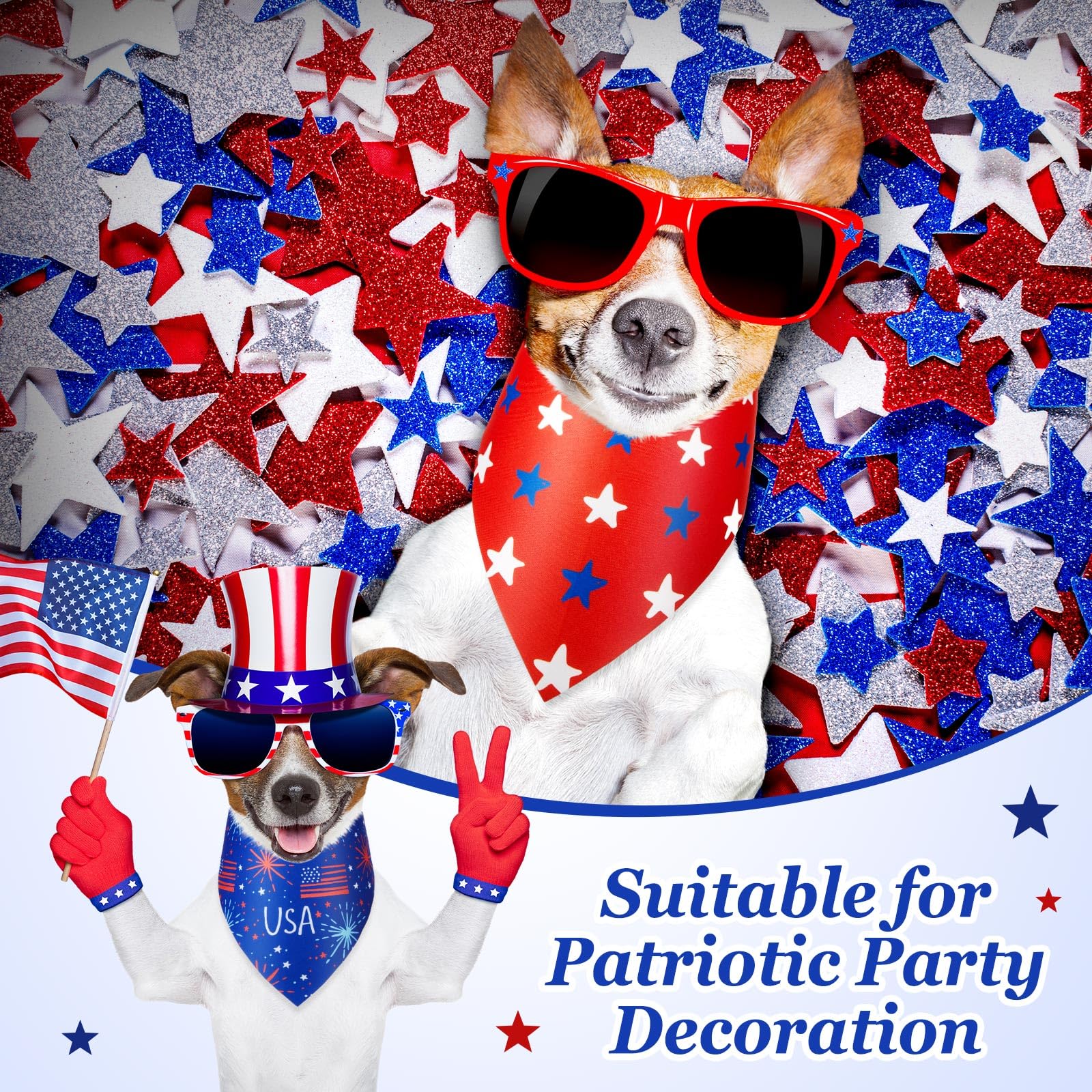 Preboun bandana with USA flag print for holiday outfits