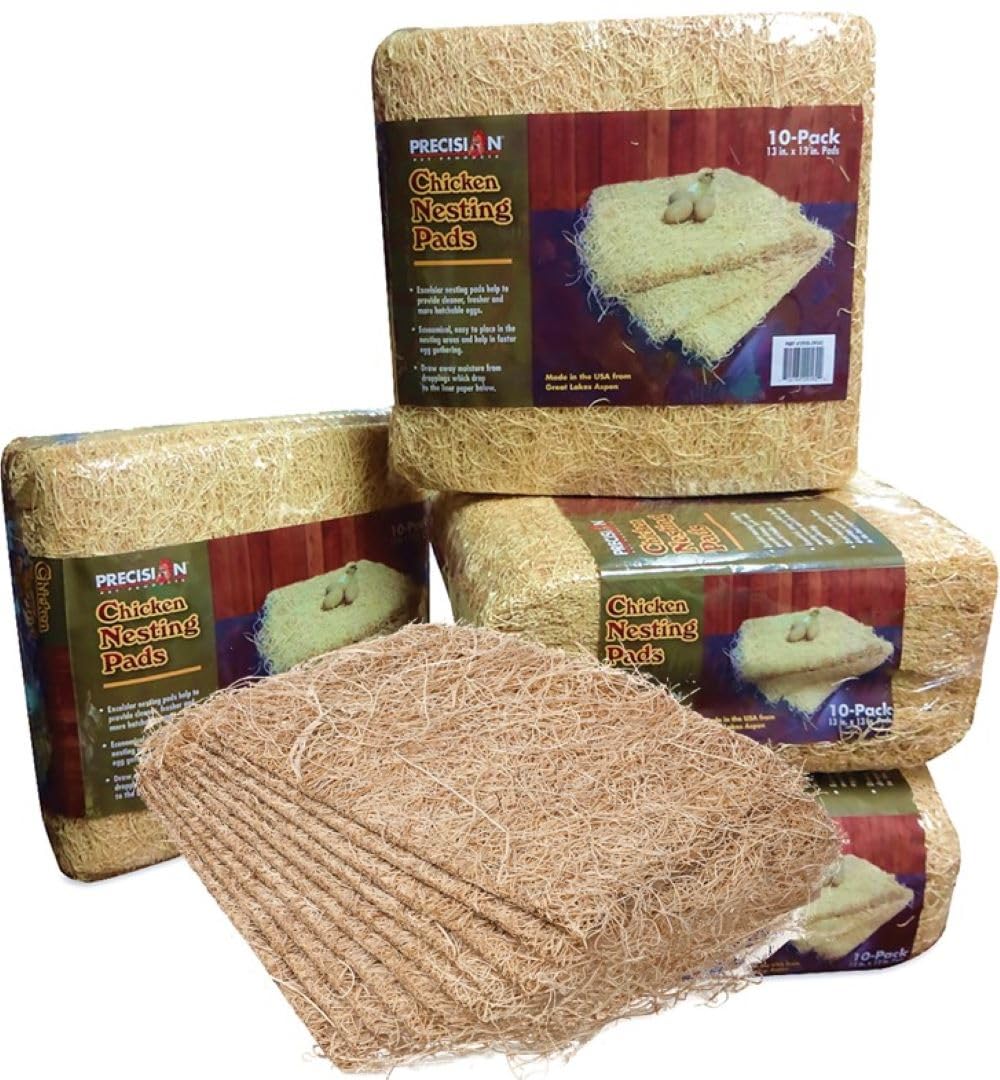 PRECISION PET chicken nesting pads 13x13 beige keep eggs dry and clean
