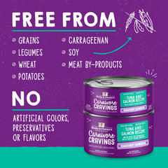 Stella & Chewy's premium wild-caught tuna and salmon ingredients showcased in the recipe.