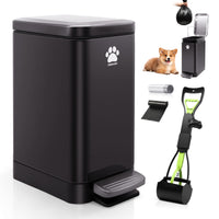 Premjin outdoor dog poop trash can with pedal lid for hands-free waste disposal.