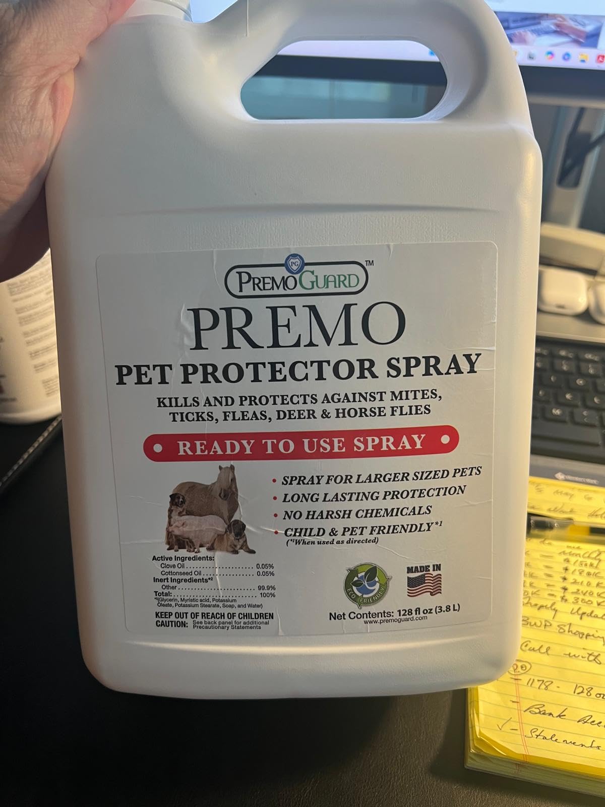 Premo Guard bottle with ergonomic pour top for easy application