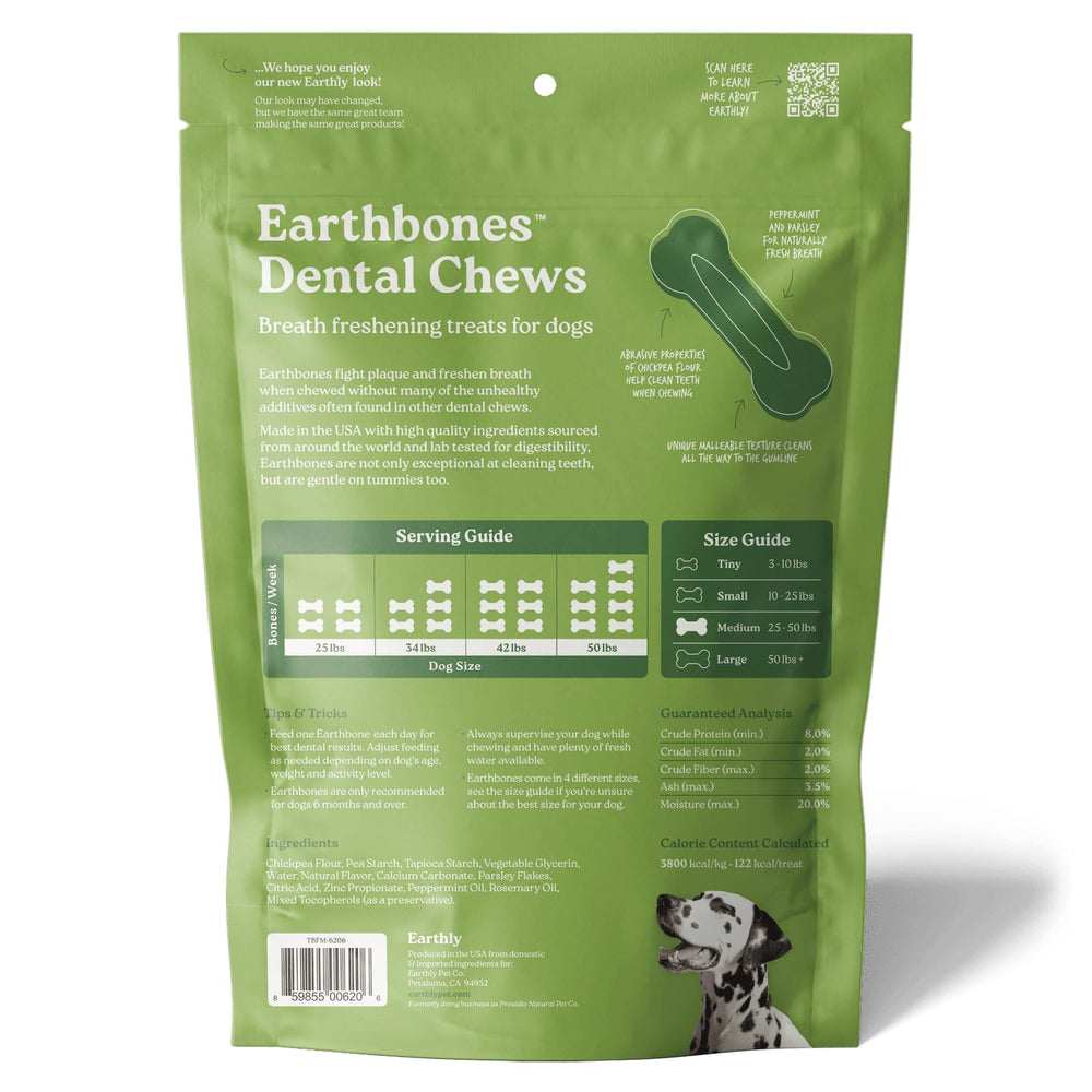 Presidio Earthbones nutrition facts panel hints at balanced nutrients