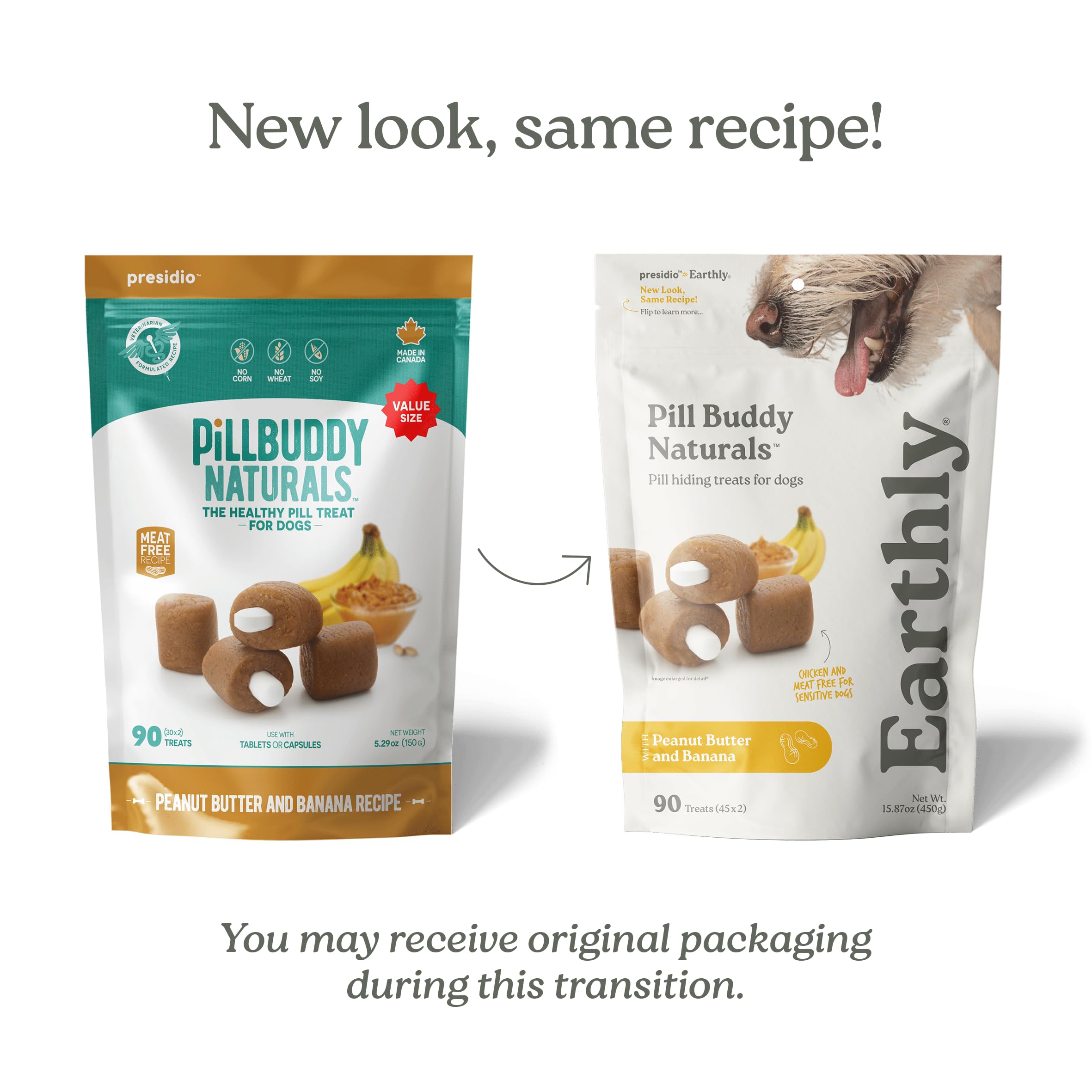 Presidio Earthly Pill Buddy Naturals soft texture hides pills effectively