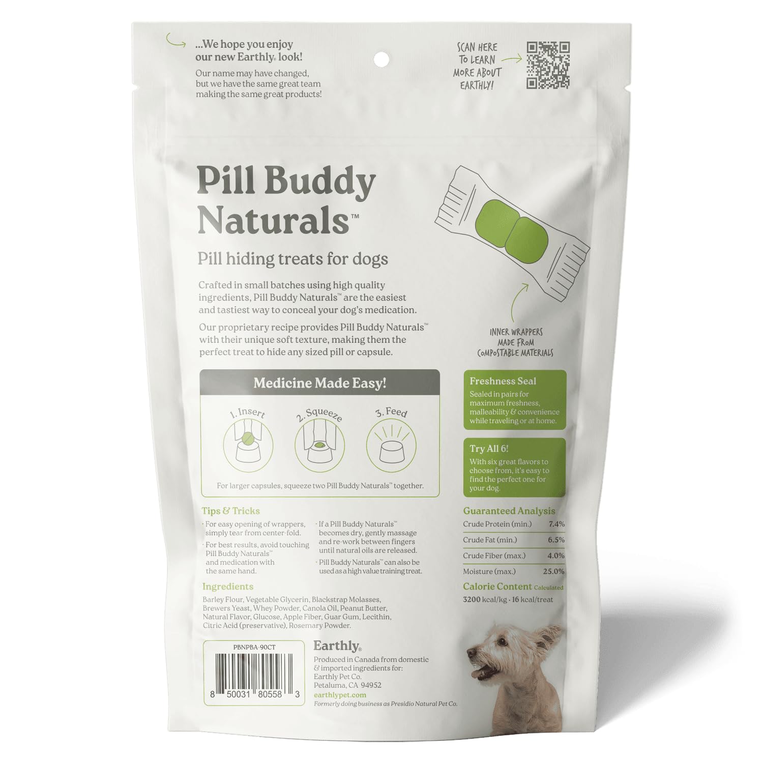 Presidio Pill Buddy Naturals 90-serving pack supports long-term use.