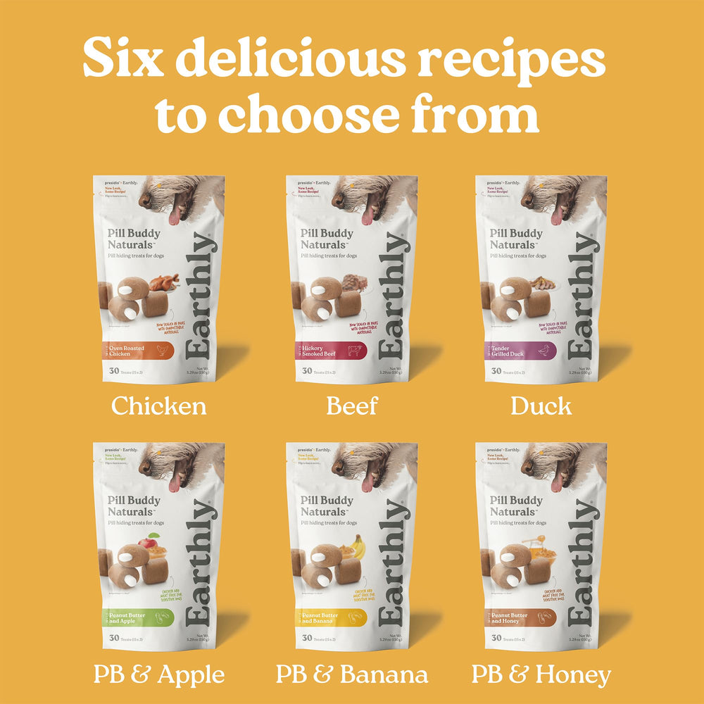 Presidio Pill Buddy Naturals picky-eater flavor helps mask medicine taste.