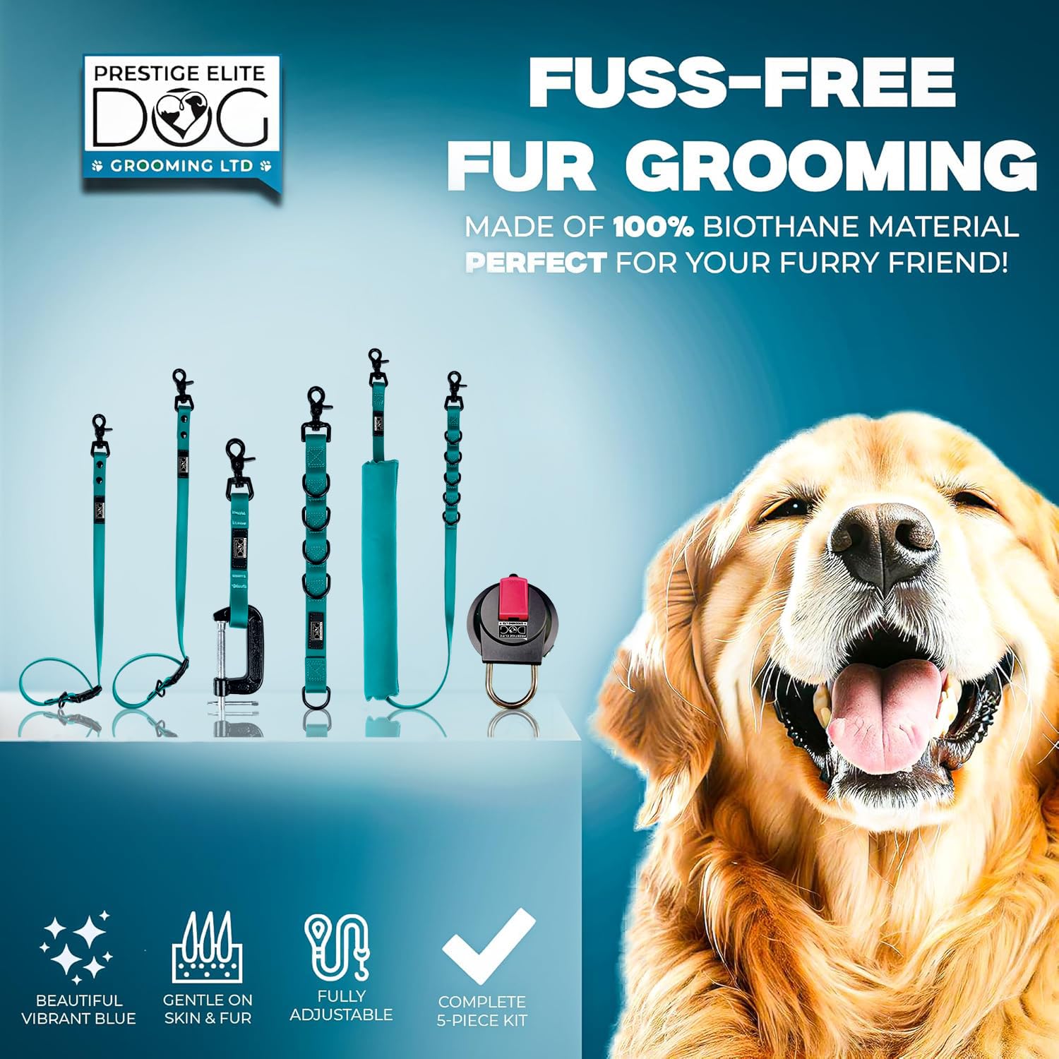 Prestige Elite quick-release grooming noose for easy size adjustments