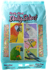 Pretty Bird Daily Select 20lb bag of premium bird food for large birds with balanced protein and fat.