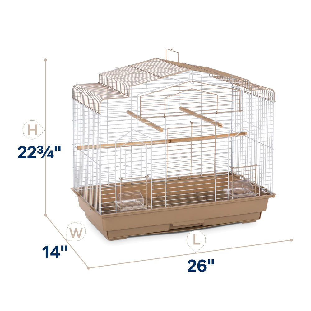 Prevue Barn-Style Cage removable tray and grille simplify cleaning
