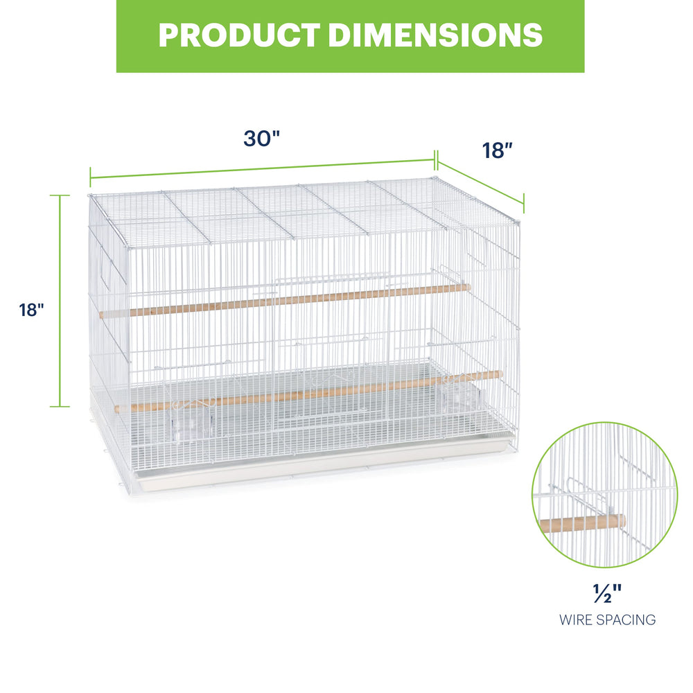 Prevue Flight Cage feeder cups and perches keep dining organized