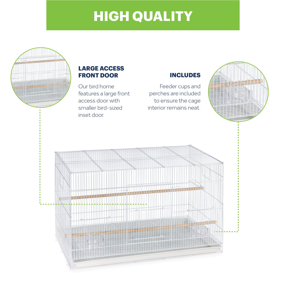 Prevue Flight Cage interior space with room for small birds to move
