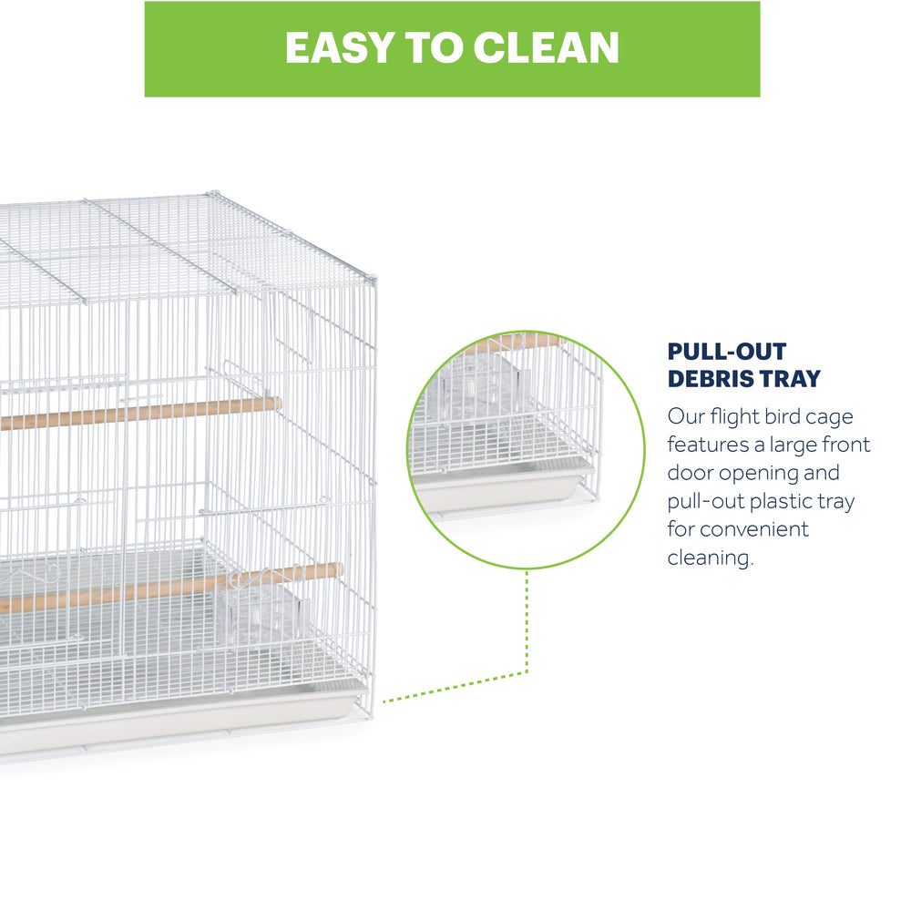 Prevue Flight Cage removable tray enabling quick cleaning after playtime
