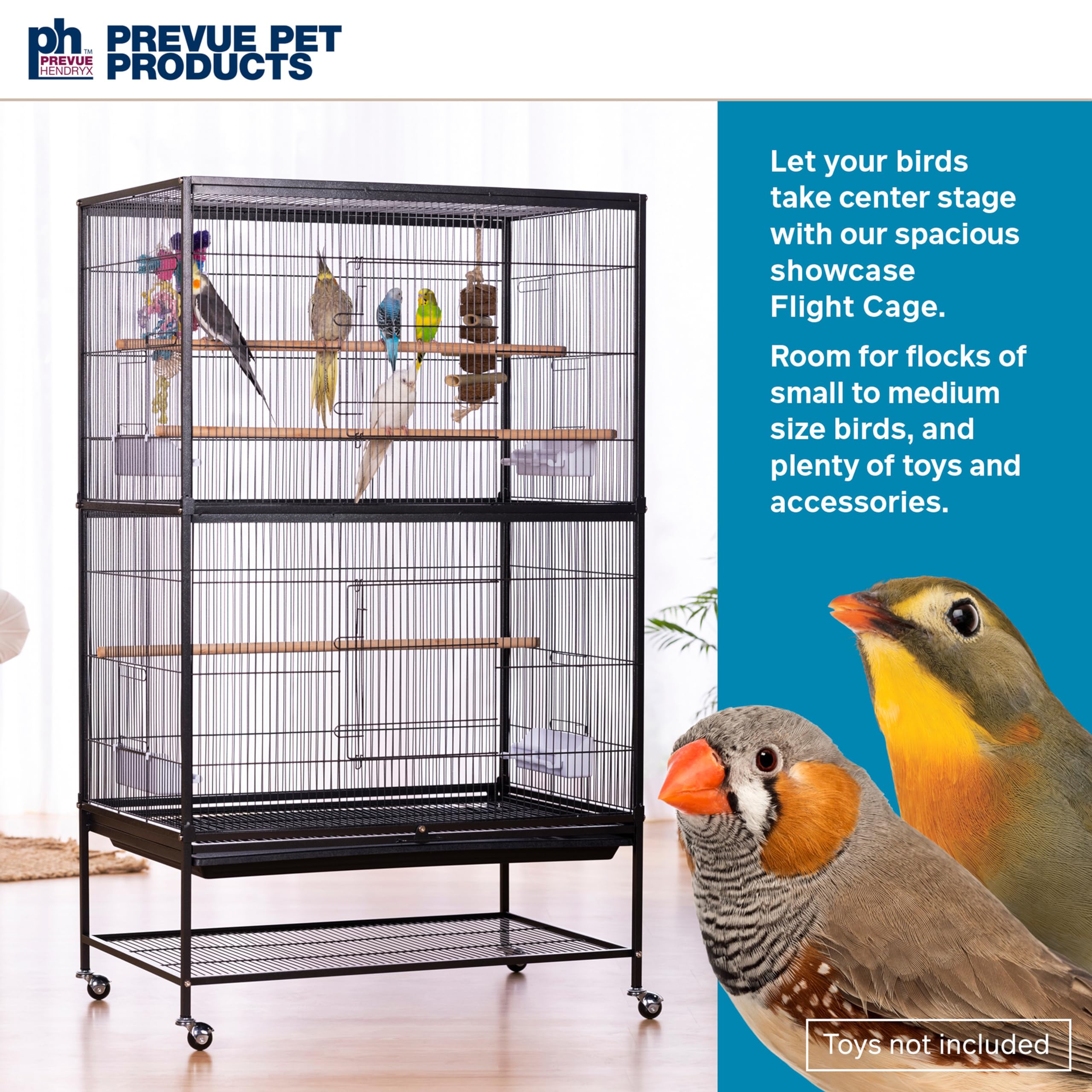 PH Prevue Hendryx debris tray and access doors aid tidy feeding areas.