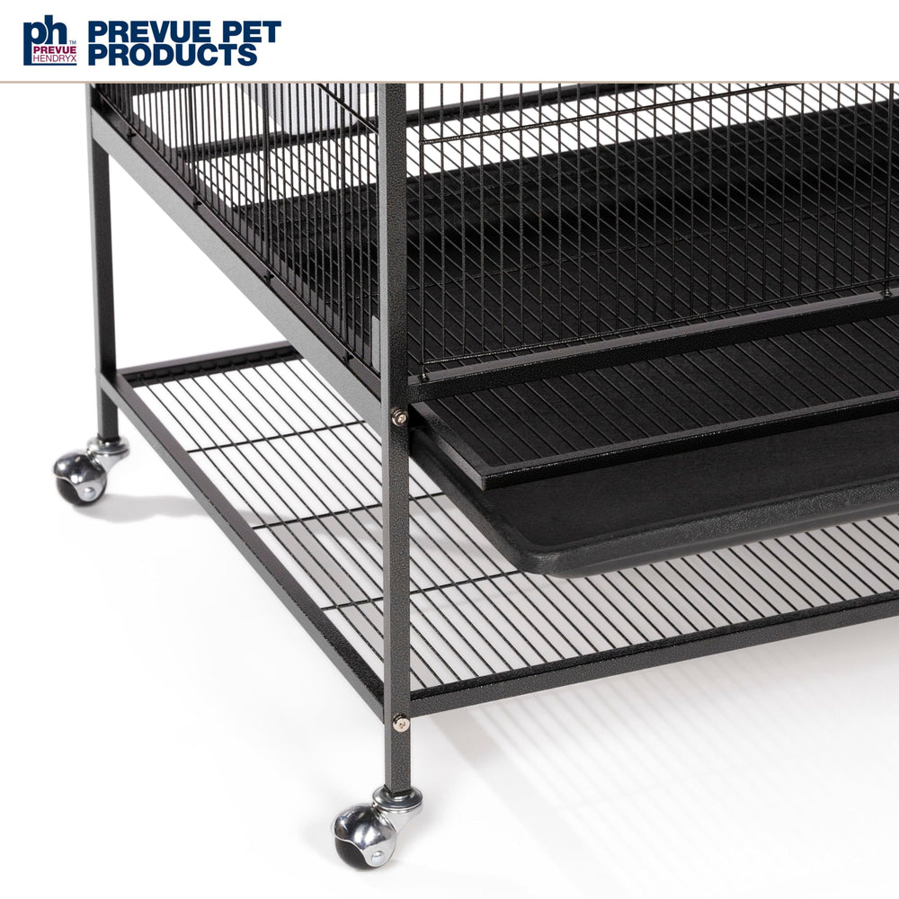 Prevue flight cage bottom shelf storage for accessories