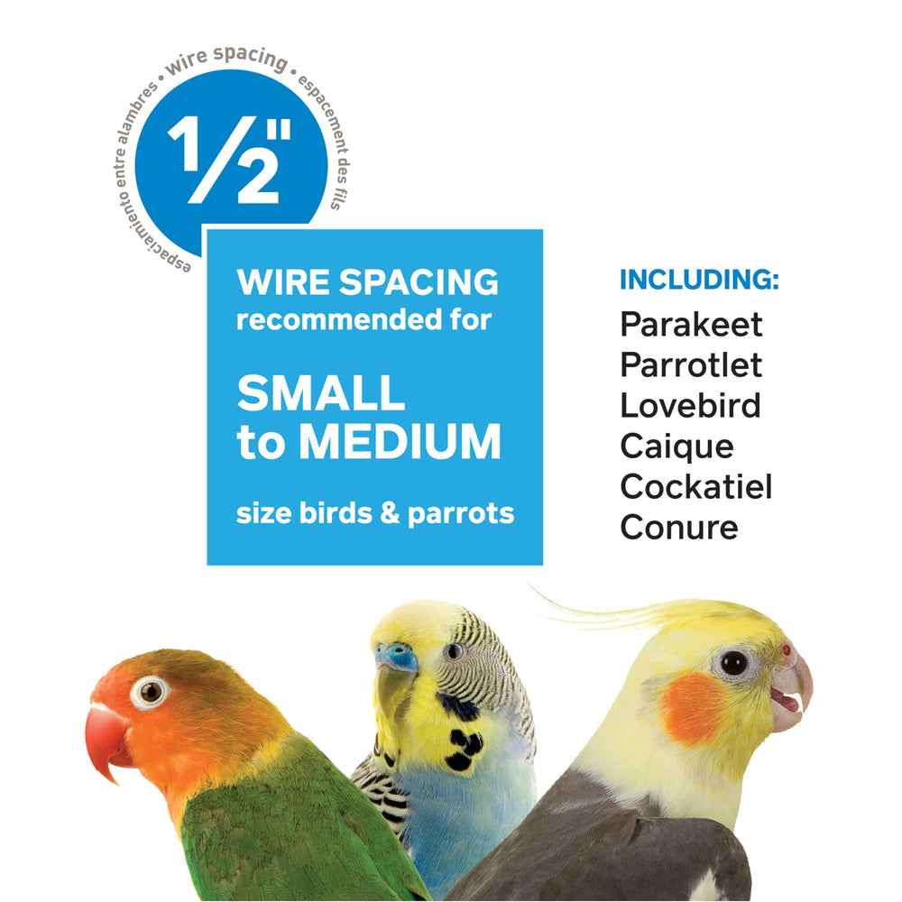 Prevue Pet Products includes solid wood perches for variety