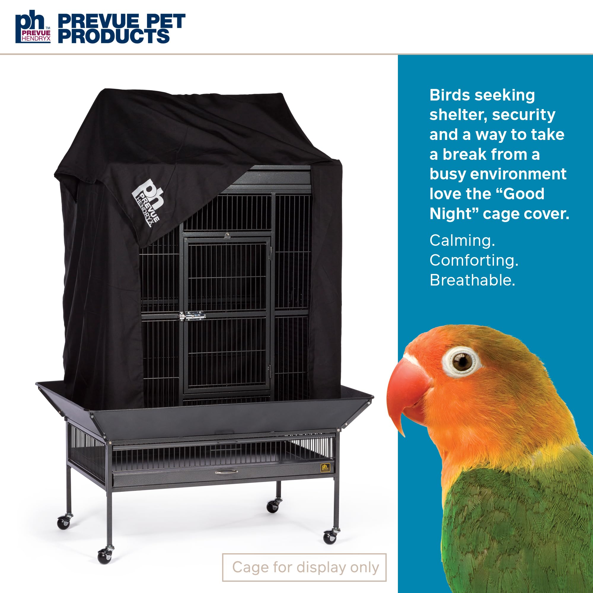 PH Prevue Hendryx Large cage cover provides nighttime privacy for large birds.