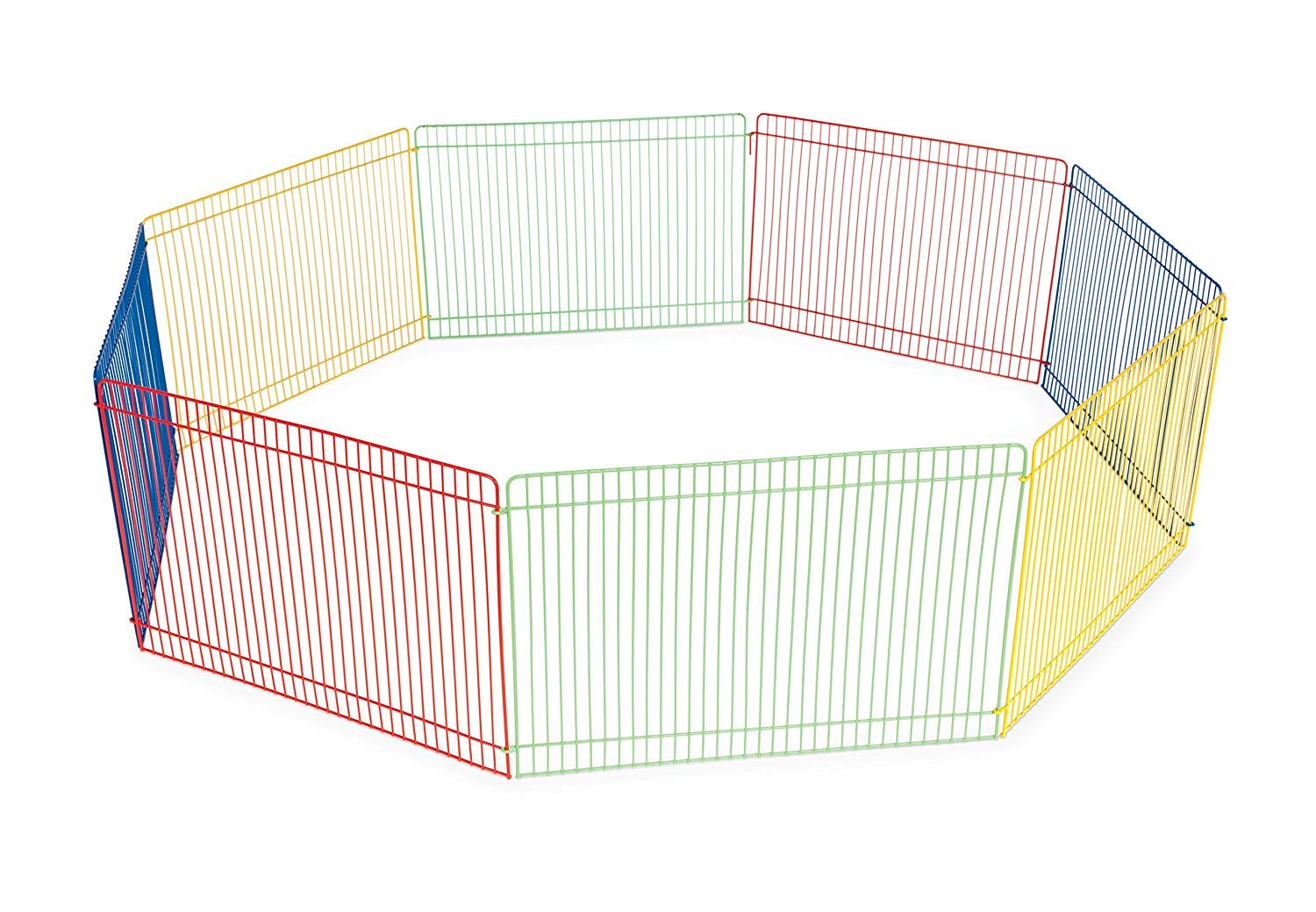 Prevue Hendryx playpen side view, safe space for small pets.