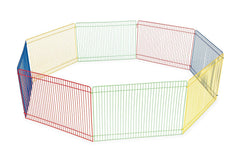 Prevue Hendryx playpen side view, safe space for small pets.